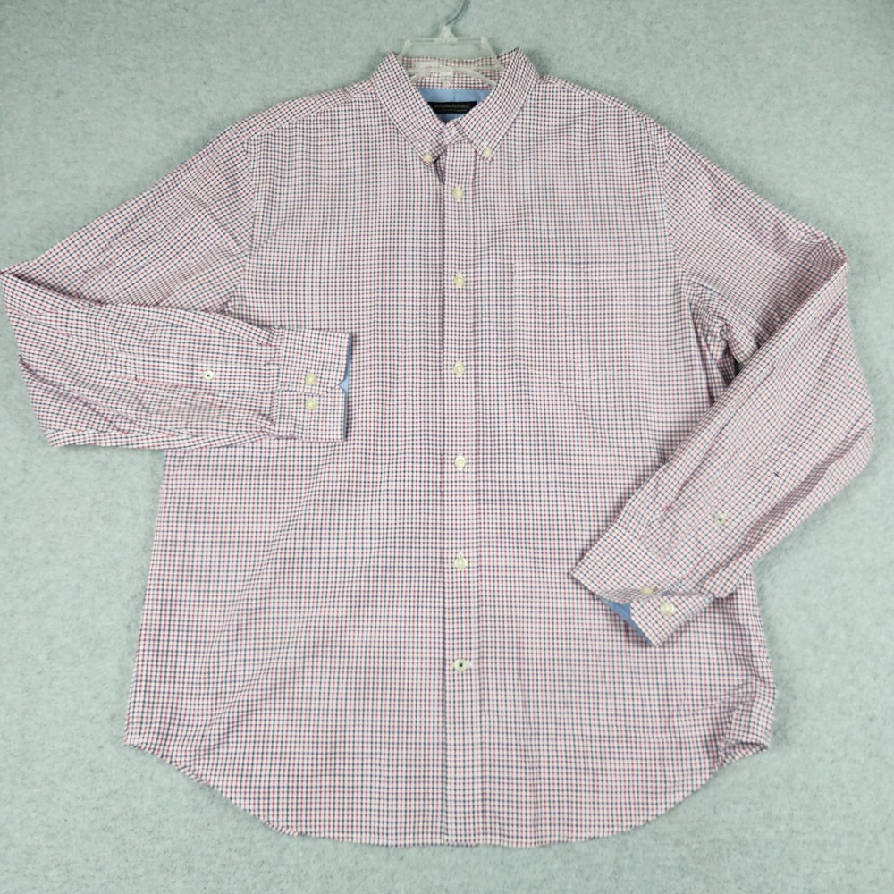 Banana Republic Custom 078 Wash Shirt Men L Multi Gingham Camden Fit Button Down